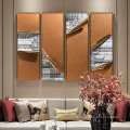 Artist design 3D Wall decoration luxury style bending large wall art metal for restaurant wall decoration